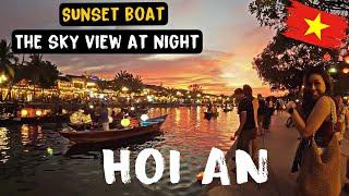 SUNSET BOAT IN HOI AN VIETNAM | THE SKY VIEW AT NIGHT VERY GOOD 