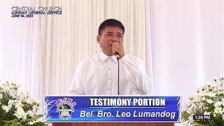 JMCIM | Testimony Portion | Bel. Bro. Leo Lumandog | June 4, 2023