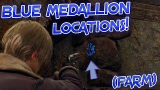 *NEW* RESIDENT EVIL 4 REMAKE - DESTROY ALL THE BLUE MEDALLIONS! ALL 5 FOR FARM LOACTION!