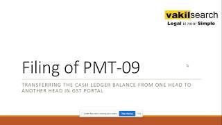 How to file the Form GST PMT-09