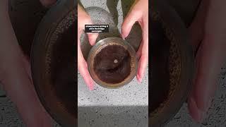 zero-waste almond milk latte using an almost-empty almond butter jar