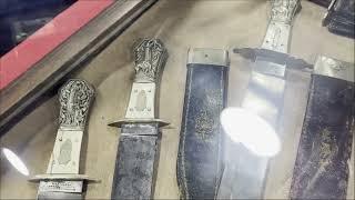 Natchez Bowie Knife & Collectibles Show, The booth of Travis with The Antique Bowie Knife Channel