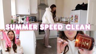 Summer speed clean with me; cleaning the whole downstairs & cleaning product haul | Sophie Faye