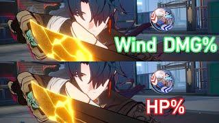Blade Wind DMG% vs HP% Planar Sphere Damage Comparison Honkai Star Rail Blade Build