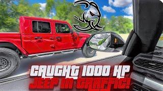 1000 HP DEMON170 JEEP CAUGHT ME LACKING IN TRAFFIC! *MY CAR BLEW UP*