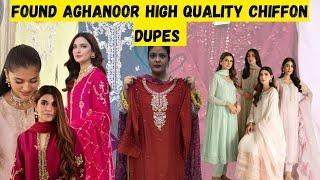 Found AghaNoor High Quality Chiffon Dupes | Lavish Mall | Designer Dresses Top Replicas