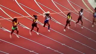 The Women’s 100 meter race at the 2021 Prefontaine Classic