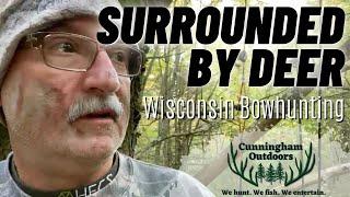 I'M SURROUNDED BY DEER! | HECS Hunting Suit | GoPro Hunting Footage | Wisconsin Bowhunting 2021