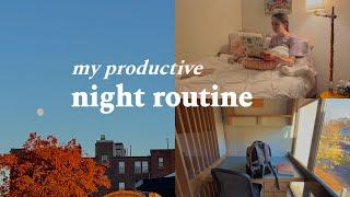 fall evening + night routine || studying, work, errands, cleaning