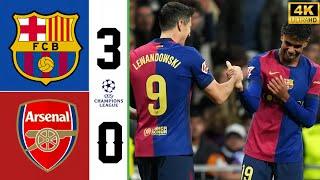 Barcelona vs Arsenal 3-0 • Barcelona Champions League  • Highlights & All Goals 2024 HD