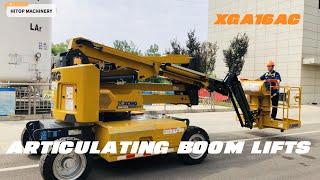 XCMG 16m mobile electric articulated boom lift XGA16AC self-propelled aerial work platform