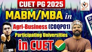 CUET PG 2025 ABM/MABM| Universities List in CUET | By - SHAILESH sIR