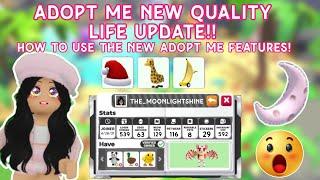 HOW TO USE ALL NEW FEATURE OF THE QUALITY LIFE UPDATE!BEST ADOPT ME UPDATE 2024!! #preppyadoptme