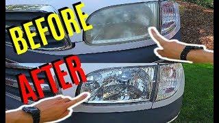 How To Restore & Fix Foggy Faded Car Headlights -Jonny DIY