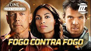 Chamada do filme "Fogo contra Fogo" no Cine Espetacular 06/08/2024