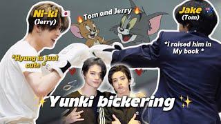 Yunki being the Tom and Jerry duo in Enhypen 