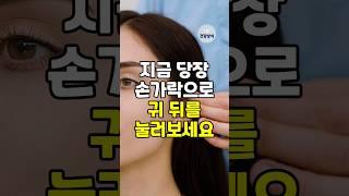 지금 당장 손가락으로 귀 뒤를 누르세요