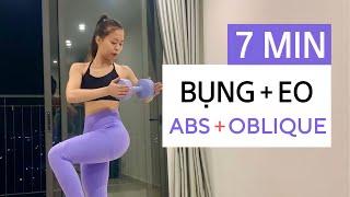 KHÔNG DÙNG THẢM: 6 Động Tác Giảm Mỡ Bụng & Eo | 6 Moves Abs & Obliques Workout - All Standing