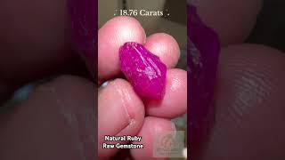 Radiant Natural Ruby Gemstone 18.76 Carats of Elegance #ruby #gemstone #jewellery #jewelry #ring