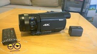 Sony FDR-AX100 4K UHD Camcorder  Unboxing & Setup