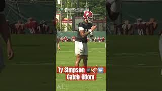 Alabama QBs were throwing bombs at practice today  #RollTide