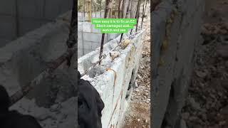 Fixing damaged EZBLOCK wall