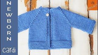 How to knit a Newborn Cardigan for beginners - Part 1