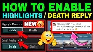 How To Enable Highlights in BGMI & PUBG MOBILE | How to see highlights in BGMI PUBG MOBILE 2024