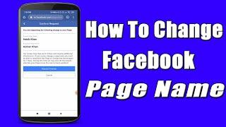 How To Change Facebook Page Name Using Android Phone