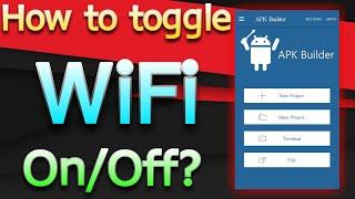 How to Toggle WiFi On/Off via Switch? (Android JAVA)