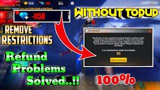 Free Fire Remove Restrictions Refund Problem Solved In tamil || New Trick|| Red Dimond problem tamil