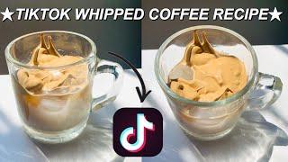 How To Make the TikTok Whipped Coffee (3 ingredient recipe) | Dalgona Coffee Recipe | Paola Espinoza