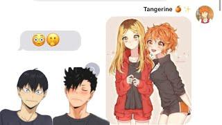 Hinata and Kenma turned into girls?! || Haikyuu texting story ||