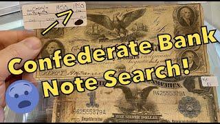 Searching Confederate Bank Notes From The 1800's! Civil War Currency!