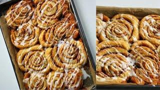 puff pastry cinnamon rolls  | anisacakesandbakes