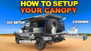 20 EXPERT CANOPY SETUP TIPS! 12V, Storage, Water, Weight Distribution & MORE!