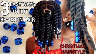 HOW TO ADD BEADS TO YOUR BRAIDS|BACK TO SCHOOL HAIRSTYLES|SECURE BEADS TO 4C HAIR|HOW TO BEAD HAIR