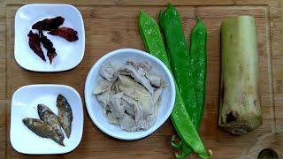 EROMBA Manipur Cuisine || How to prepare Eromba with Sword bean, Bamboo shoots and Banana stem.