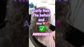 Curly hair before and after treatment by vivyan hermuz#hairstyle #curls#vivyanhermuz #howto #curly