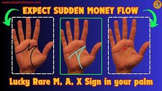 Lucky Rare M, A, X Sign in your palm | Sudden Wealth Sign | Best Sign| Palmistry | Sai Suvajit