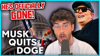 Elon Musk Quits DOGE & Leaves Trump Admin | Hasanabi Reacts