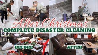 TRASHED HOUSE CLEAN WITH ME AFTER CHRISTMAS DEEP CLEAN | EXTREME CLEANING MOTIVATION | MarieLove