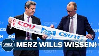 FRIEDRICH MERZ will 2025 als CDU-Spitzenkandidat antreten - Kanzlerfrage bei CDU/CSU geklärt?