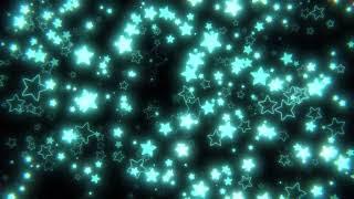 【4k】＊Night Sky Background Background with Fluffy LightBlue Stars＊【With BGM】