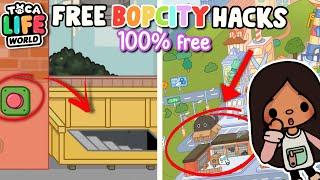  FREE HACKS and SECRETS in BOP CITY #tocaboca *with voice*️|| toca life world 