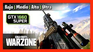  GTX 1660 SUPER de 6GB en Call of Duty WARZONE  1080P  Bajos, Medios, Altos, Ultra  2021 