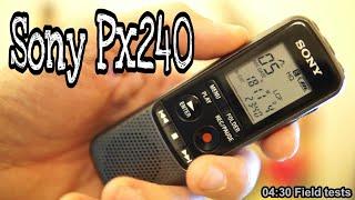 How to use Sony Voice Recorder and Field Test ( Sony Px240 )