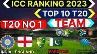 Top 10 T20 cricket teams ranking 2023 | ICC ranking 2023 top 10 T20 teams ranking in the world.