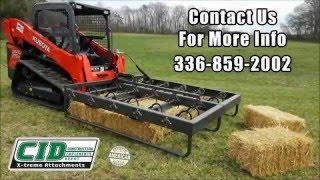 CID Skid Steer Hay Accumulator Grapple Product Demo 2016