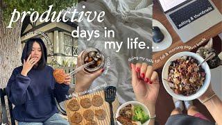 productive fall days  | baking cookies, cleaning, how i make my thumbnails + editing vibes